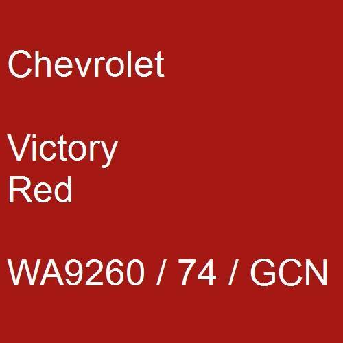 Chevrolet, Victory Red, WA9260 / 74 / GCN.